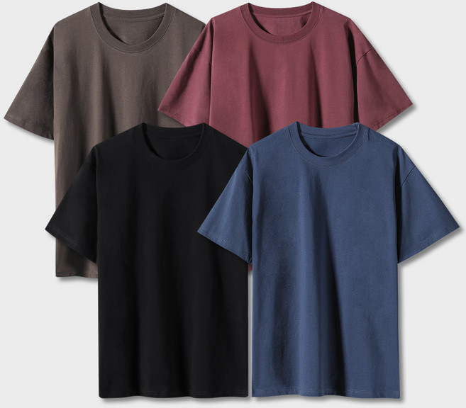 (당일발송) 비침없는 헤비 10수 순면 남녀공용 두꺼운 무지 반팔티 티셔츠