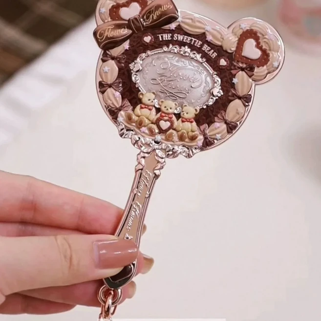플라워 노즈 더 스위티 베어 버니 가든 컬렉션 메이크업 핸드 미러 코스메틱 키체인 거울, 10 Bear Mini Mirror