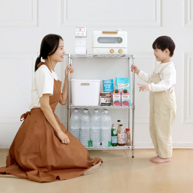 생각하는집 메탈랙 선반 강철 철제 수납 스탠드 모음, 5단