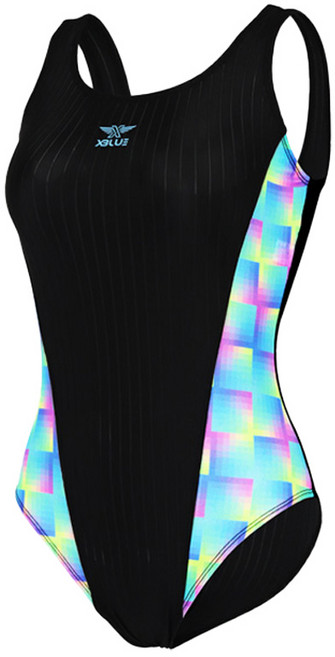 엑스블루 아쿠아로빅 아쿠아복 U백 여자 입문용 강습용 로우컷 아쿠아 실내수영복 XBL-3301 AWO-01