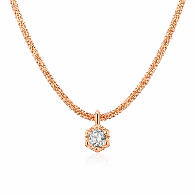 COCOYOU 여성 14K 도금 섬세한 다이아몬드 목걸이 WPA-09