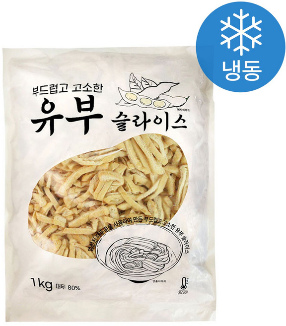 [인생건어물] 유부 슬라이스 1kg 안주재료 밀키트 대용량 업소용, 1개