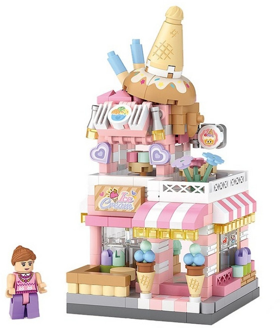 LOZ 나노블럭 미니블럭 캐릭터 후르츠 하우스, 1개