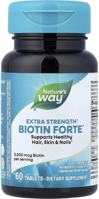 새해 첫좋은선물 Nature's Way Biotin Forte® 60정 제대로 할인합니다, Natures Way Biotin Forte 60정, 1개 - 쿠팡