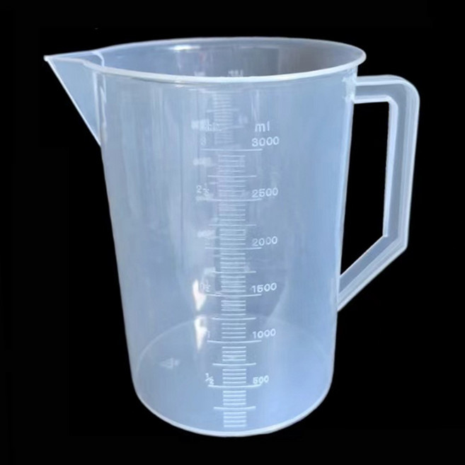 이루아 손잡이 대형 플라스틱 계량컵 3000ml 비커, 1개, 3L