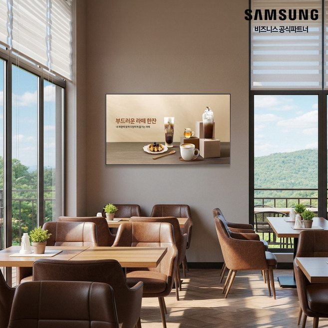 삼성 디지털 사이니지 107.9cm(43인치) 4K DID 모니터 매장 홍보 광고 전자간판 43QET 모음 메뉴판 LED 전광판, 방문설치, 벽걸이형