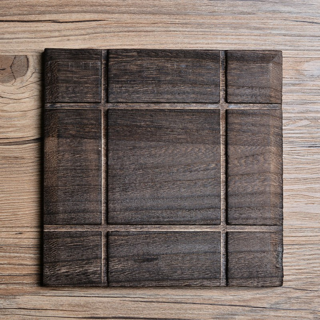 고급스러운 우드냄비받침 냄비받침대 원목냄비받침, 1개, 사각 오동 나무 단열 패드