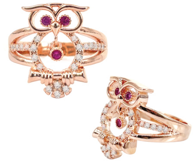 [혜성주얼리] 비올라 부엉이 반지