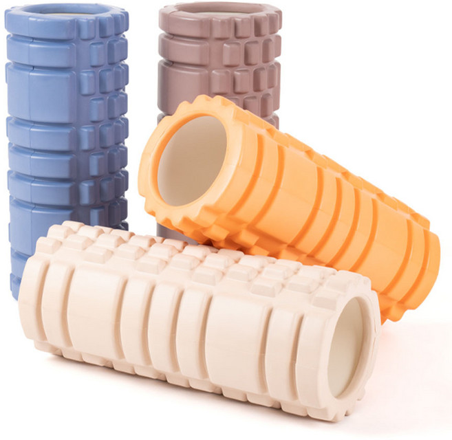 아이워너 EVA 마사지 폼롤러 33cm 스트레칭 홈트 마사지 필라테스, 아이보리 크림_33cm, 1개