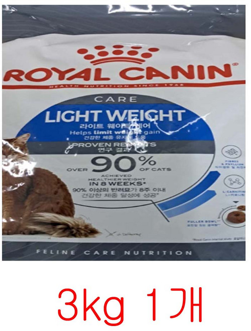 로얄캐닌 캣 고양이 라이트 웨이트 케어 400g 체중 관리, 1개, 3kg, 닭, 민감한 위장