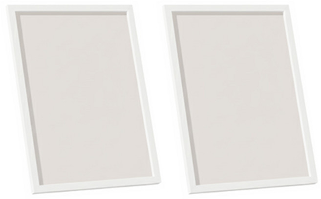 앨리스앤 프레임액자 1+1 인테리어 사진 액자, 2개, 화이트 (RH001)