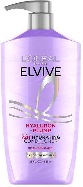로레알 L'Oreal Paris Elvive 히알루론산 플럼프 하이드레이팅 컨디셔너 건조하고 건조한 모발용 케어 복합체 함유 파라벤 프리 700ml(26.5온스) 266