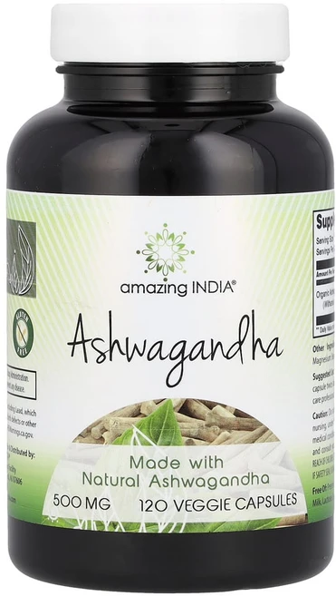 아슈와간다 500mg 120베지캡슐 어메이징 인디아, 120정, 1개 - 쿠팡