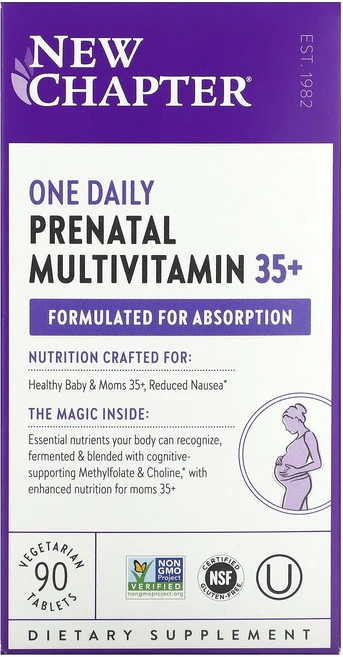 뉴챕터 원 데일리 임산부 종합비타민 35+ 90 베지정, 1, 1개, 90정 - 쿠팡