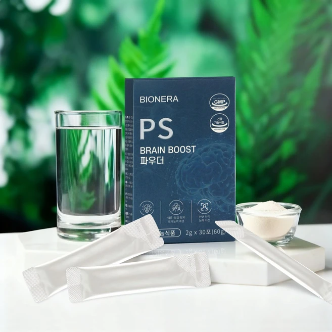 BIONERA BRAIN BOOST 파우더 PS 포뮬러 브레인 밸런스 영양 보조식품 30포 식약청인증, 1박스, 60g - 쿠팡