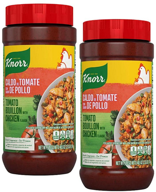 크노르 토마토 치킨 스톡 과립 분말 부용 Knorr Tomato Chicken Bouillon, 1.14kg, 2개