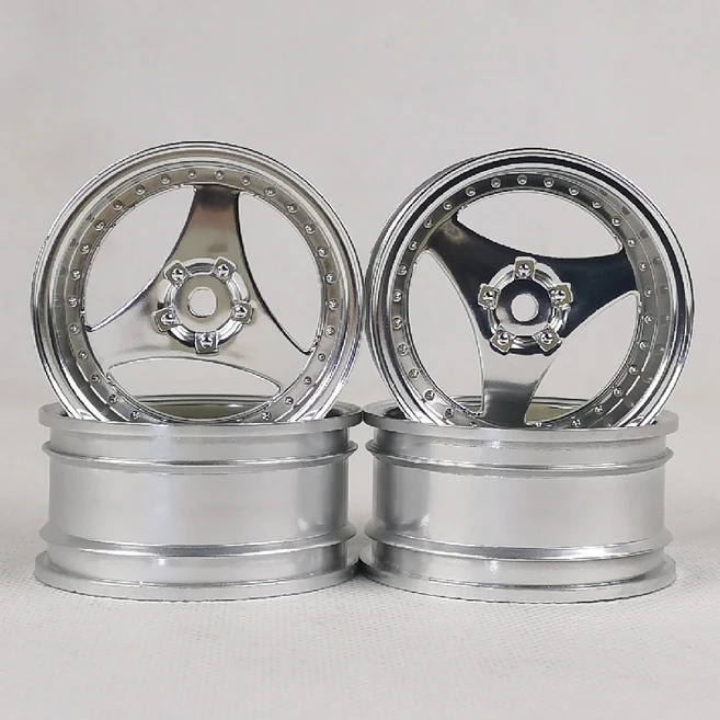 4개 6mm 오프셋 RC카 1/10 스케일 플라스틱 휠 림 너트 드리프트 온로드 투어링 모델 취미용, 03 As picture