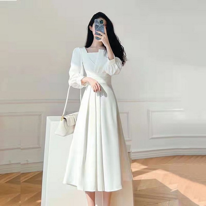 피로연원피스 2부 이브닝 연회장원피스 돌잔치 돌맘룩, 화이트