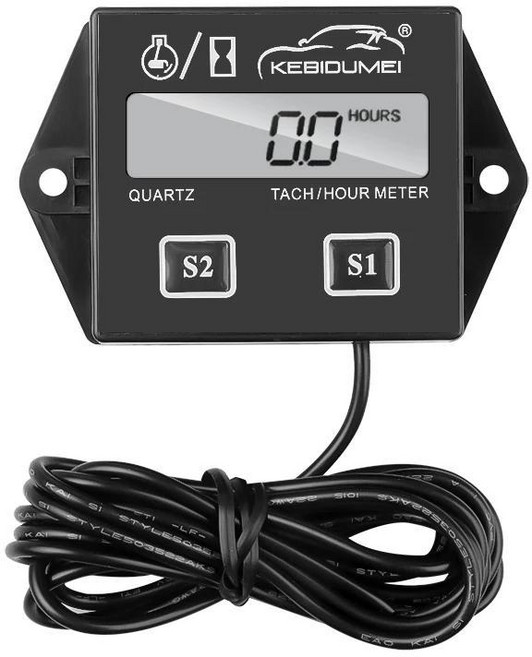 디지털 엔진 Tach Hour Meter 타코미터 게이지 RPM LCD 디스플레이 오토바이 모터 스트로크 자동차 보트 용, 1개