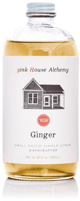 Pink House Alchemy PH Delight 심플 시럽 - 473.2ml(16온스) 병 커피 칵테일 소다 레모네이드 차 및 베이킹용 수제 천연 믹서 글루텐 프리, 16액량 온스(1개입), 생강 시럽