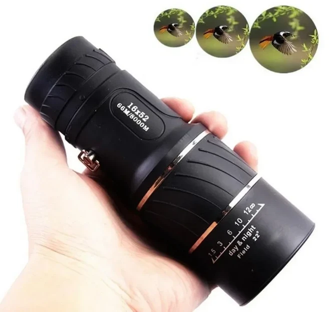 NALFI-야외 단안 야간 투시경 고글 10X 디지털 줌 5W 적외선 단안 망원경 사냥용 나침반 포함, [01]black