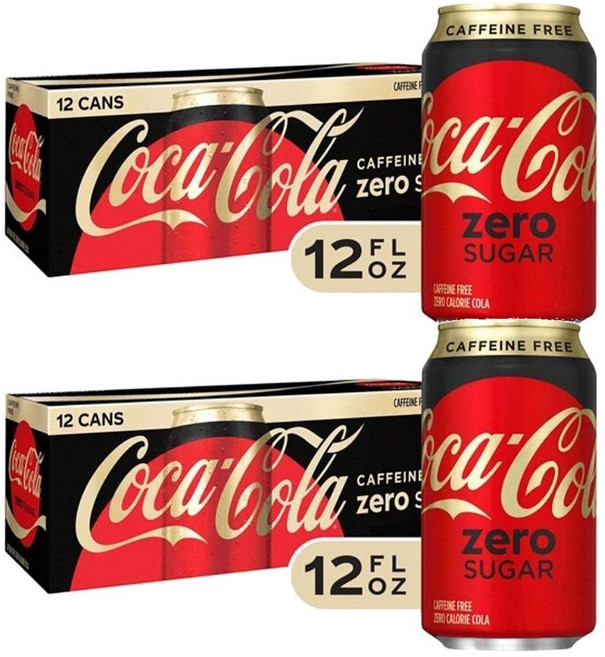 Coca-Cola 코카콜라 제로 슈가 제로 카페인 코크 콜라 355ml, 24개