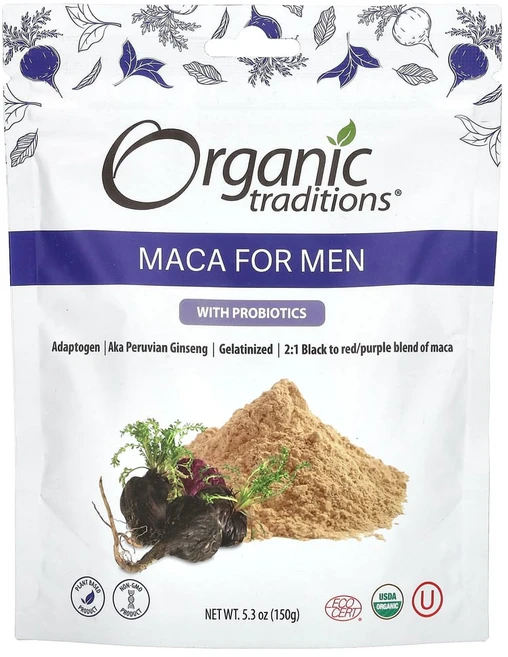 오가닉트레디션스 남성용 마카 프로바이오틱스 함유 150g(5.3oz), 1개, 150g, 1개 - 쿠팡