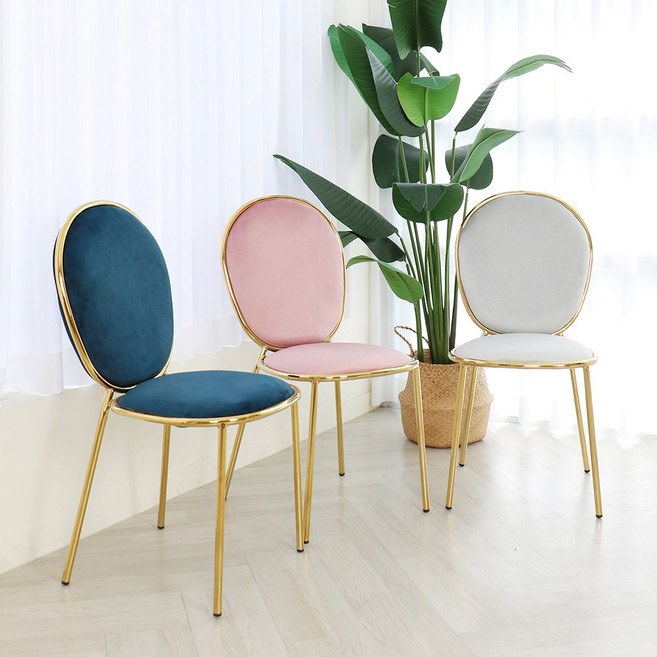 체어센스 레이디 골드 체어 카페 식탁 의자, 레이디골드 핑크(1+1), 2개