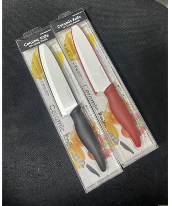 SUNCRAFT 15.5cm 陶瓷刀 (附刀套), 紅, 1個