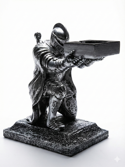 뉴비 중세기사 애플워치 무선 충전독 거치대, 1개, 메탈그레이실버 계열