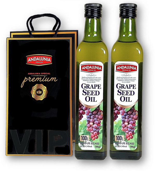 안달루니아 포도씨유 선물세트, 500ml, 2개