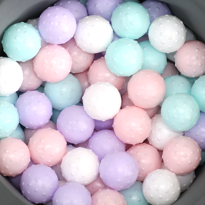 베베아인 아기 볼풀공 7.3cm 국산 KC, 촉감 마카롱(퍼플+민트+핑크+화이트) 80개