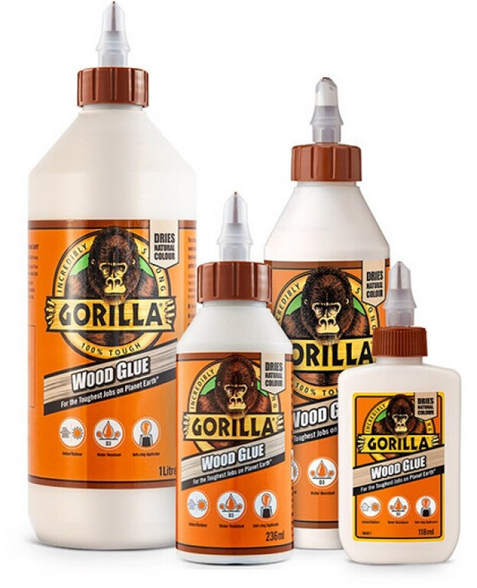 [Gorilla Glue] 고릴라 목공본드 우드글루 도마 식기류 접착제, 4oz[118ml], 1개