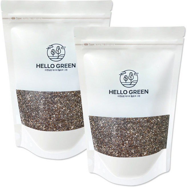 헬로우그린 슈퍼곡물 치아씨드1kg(팩) 치아씨앗 치아시드, 1kg, 2개