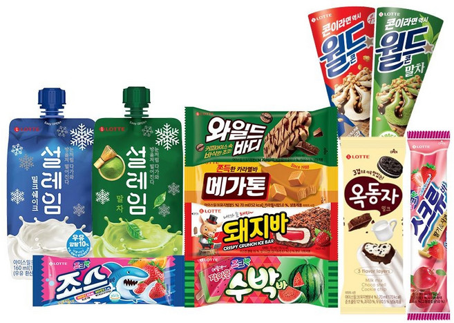 (매장정품) 롯데웰푸드 말차 시리즈 콘 파우치 12개바 20개 혼합구성 월드콘설레임메가톤바옥동자와일드바디 등 238892, 1.월드콘말차3+월드콘3+설레임말차3+설레임3+옥동자5, 1, 160ml