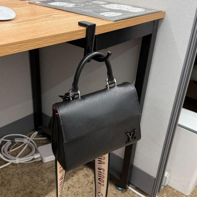 모니터 부착 헤드셋 거치대 블랙 헤드셋걸이 가방 헤드폰 핸드백, 1개, 상세페이지 참조