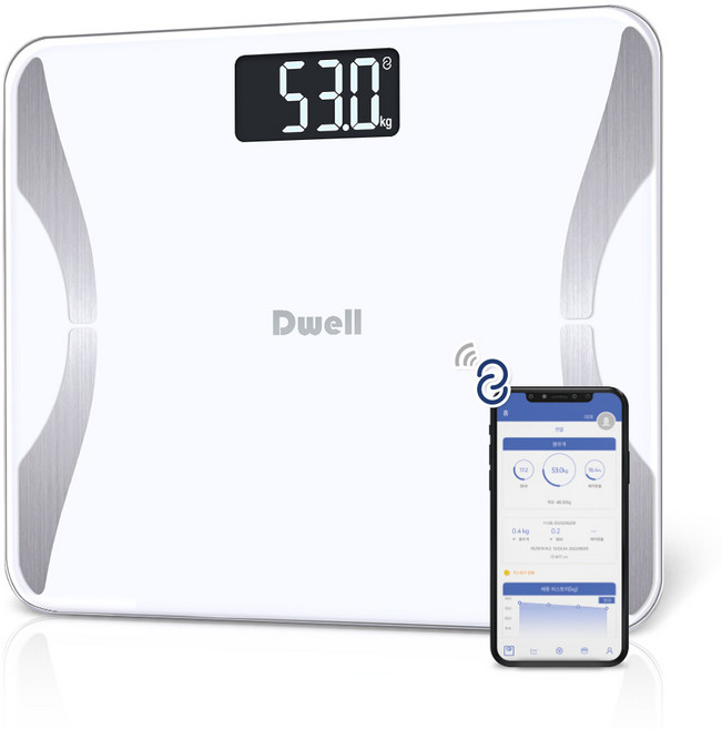디웰 스마트 체지방 체중계 CBS-0922 화이트색상, 화이트, 1개