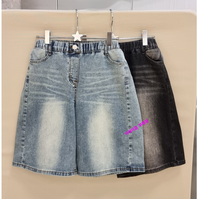 더데이걸 부평점 '26NEW 사이드턱 디테일로 트렌디하게 떨어지는 와이드핏 멋스럽고 편안하게 입는 여아 버뮤다 데님 팬츠