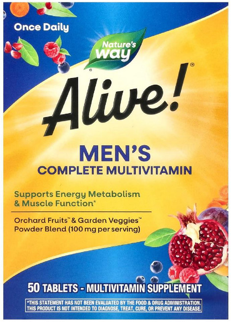 네이처스 웨이 얼라이브 남성용 에너지 컴플리트 종합비타민 50정, 1개