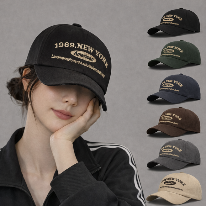 1989뉴욕 야구 빈티지 남녀공용 볼캡 (6컬러)
