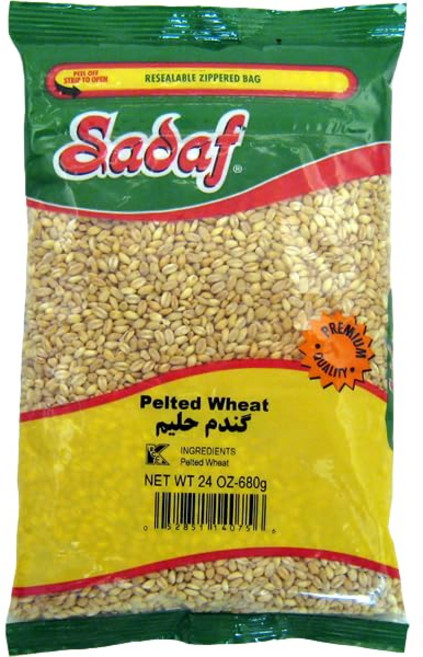사다프 껍질 벗긴 밀 - 요리 및 식품 향료용 밀 베리 - Sadaf Wheat Pelted - Wheat Berries for Cooking and Food Flavoring, 1개