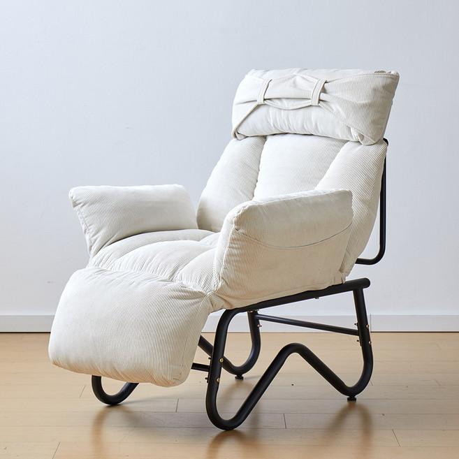 Arcbliss 1인용 리클라이너 쇼파 무중력 안락 의자, 크림 화이트