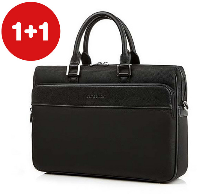샘소나이트 서류 가방 남자 직장인 회사원 남성 노트북 브리프케이스 블랙1+1
