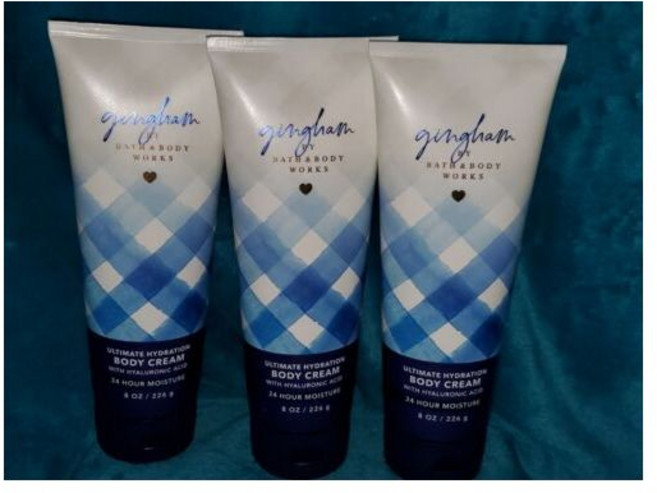 Bath & 바디 Works Gingham Ultimate Hydration 크림 8 온스(1온스=약30g) 히알루론산 3pk