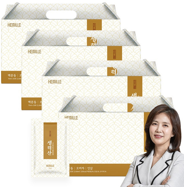 김소형 원장 국산 볶은 맥문동 진액 환절기 생력산, 70ml, 120개