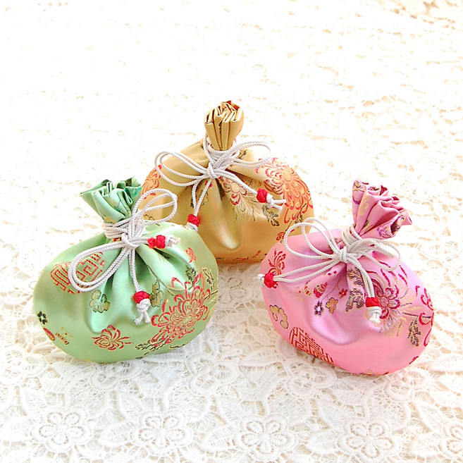 어린이날복주머니 전통주머니 양단주머니 외국인선물 고급복주머니 설날복주머니, 1세트