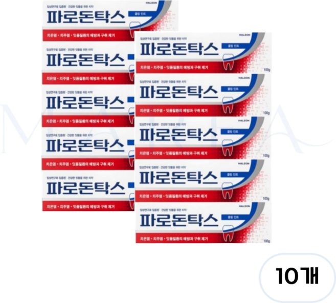 파로돈탁스 쿨링 민트 잇몸치약, 100g, 10개