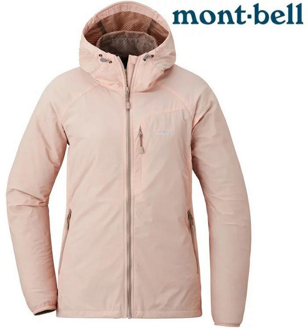 Mont-Bell Light Shell Parka 女款輕量連帽風衣外套 珊瑚粉 L碼 防風撥水