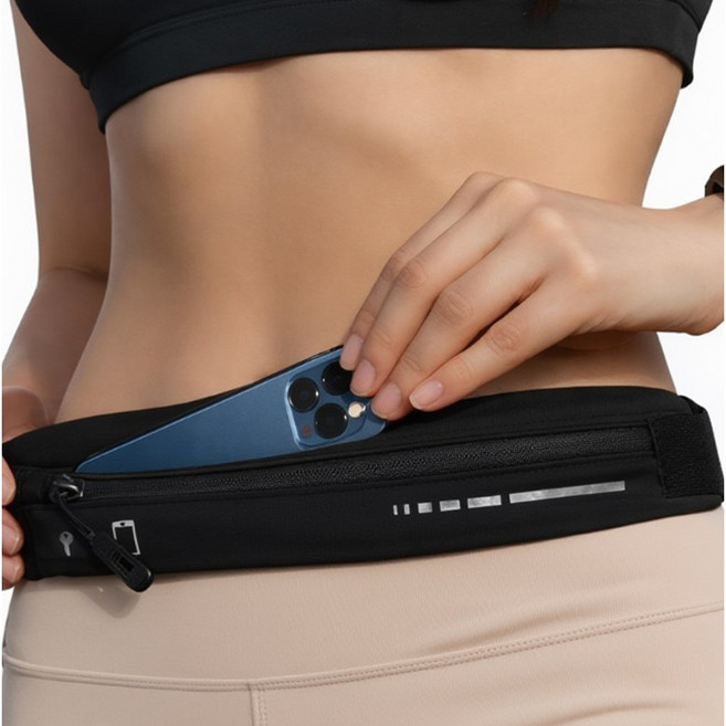 잇쏠 초경량 밀착 플립 러닝벨트 슬림형, 1개, 블랙