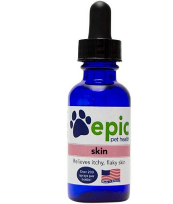 강아지 피부 가려움 영양 반려견 동물병원 피부병 모든 동물에게 각질 전해질 무취 애완동물 미국산 바디 푸드 워터에 적용 (드롭퍼 1온스), Dropper, 1 ounce